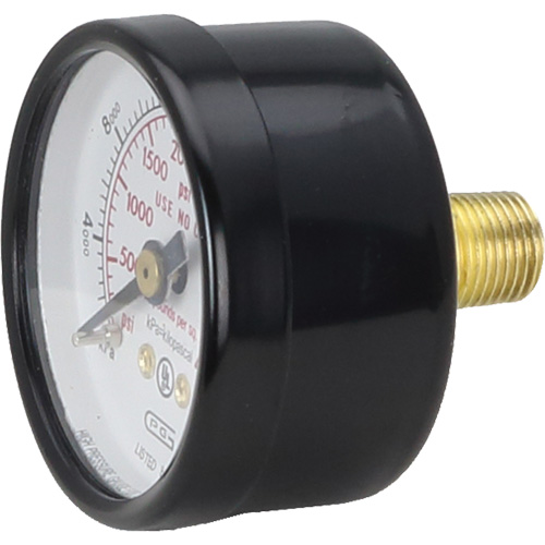 Pressure Gauges, 1-1/2" , 0 - 4000 psi, Back Mount, Analogue Distribution Élite MP
