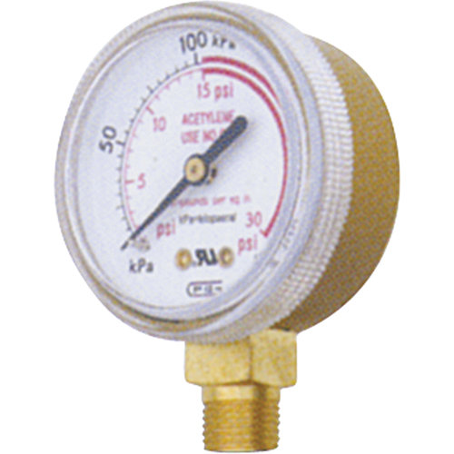 Pressure Gauges, 1-1/2" , 0-30 psi, Bottom Mount, Analogue Distribution Élite MP