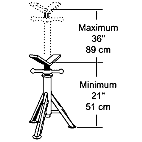 Heavy-Duty Pipe Jack, 2500 lbs. Load Capacity Distribution Élite MP
