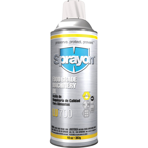LU700 Food Grade Machinery Oil, 10 oz., Aerosol Can Distribution Élite MP