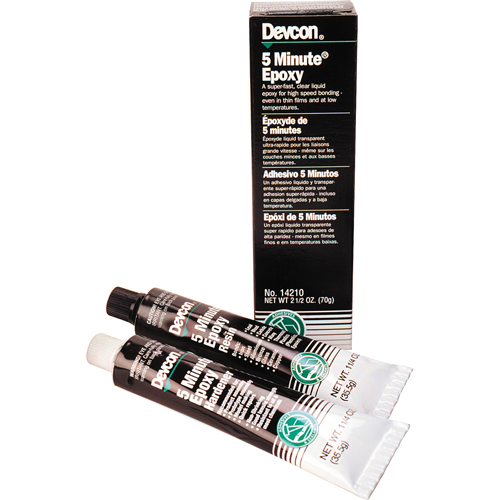 Adh&eacute;sif 5 minutes, 70 g, Tube, Deux composants, Transparent Distribution Élite MP