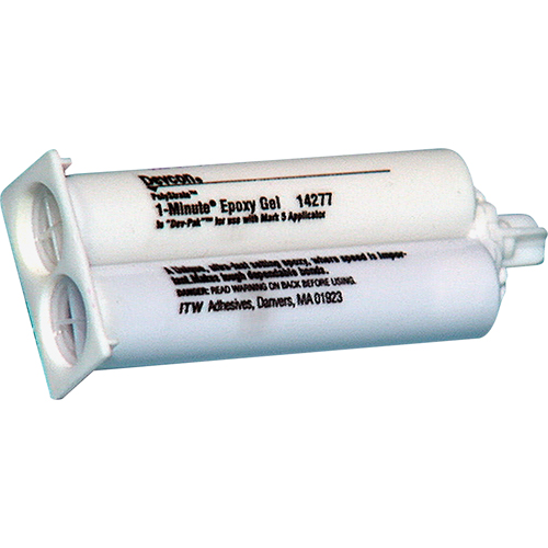 Adh&eacute;sif 1 minute, 50 ml, Cartouche double, Deux composants, Ambr&eacute;e Distribution Élite MP