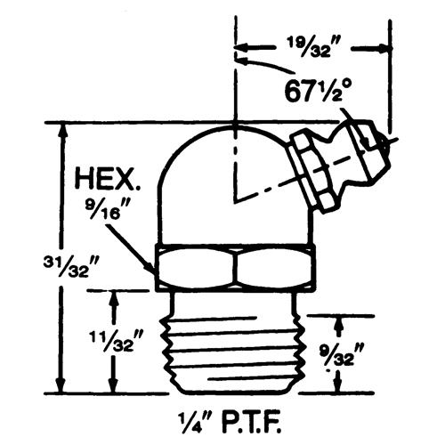 Fitting, 1/4" Thread Distribution Élite MP