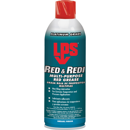 Graisse rouge Red & Redi tout usage, 16 oz, Canette a&eacute;rosol Distribution Élite MP