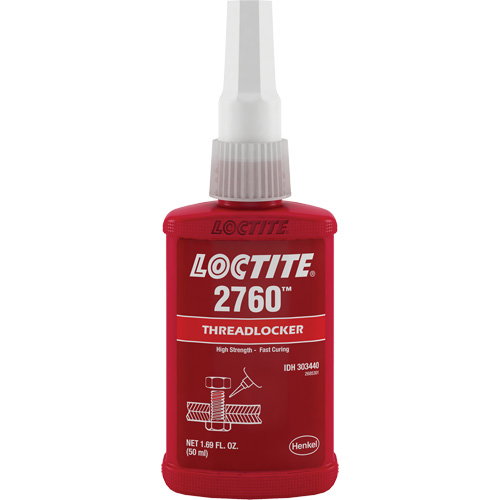 Threadlocker 2760 Instant Adhesive, Red, High, 50 ml, Bottle Distribution Élite MP