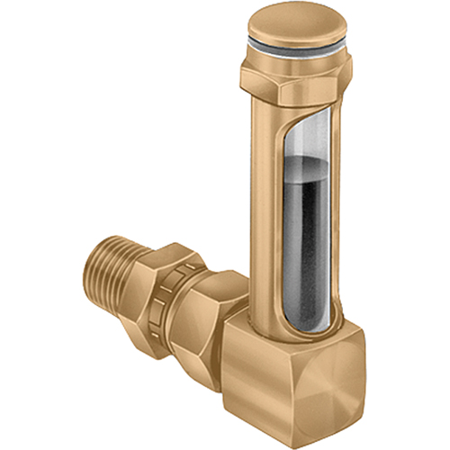 Indicateurs de niveau &agrave; liquide en laiton - Raccords universels, Filet&eacute;, 8-11/16" lo, 225°F (107,22° C) Distribution Élite MP