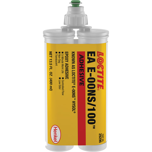 E-00NS Hysol Epoxy, 400 ml, Dual Cartridge, Two-Part, Translucent Distribution Élite MP