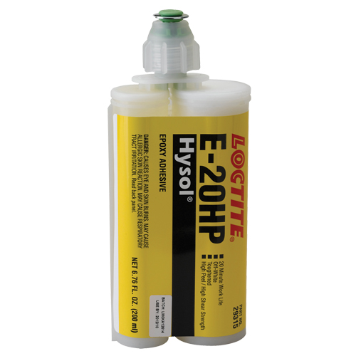 E-20P Fast Setting Structural Adhesives, 200 ml, Dual Cartridge, Two-Part, White Distribution Élite MP