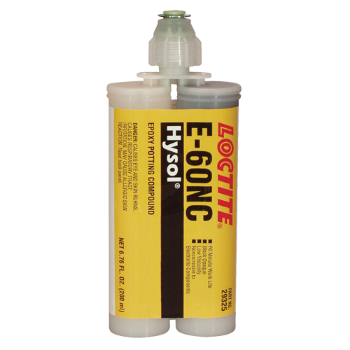 E-60NC Electrically Non-Corrosive Structural Adhesives, 200 ml, Dual Cartridge, Two-Part, Black Distribution Élite MP