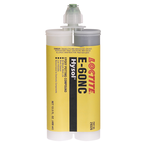 E-60NC Electrically Non-Corrosive Structural Adhesives, 400 ml, Dual Cartridge, Two-Part, Black Distribution Élite MP