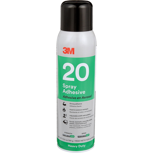20 Heavy Duty Spray Adhesive, Clear, Aerosol Can Distribution Élite MP