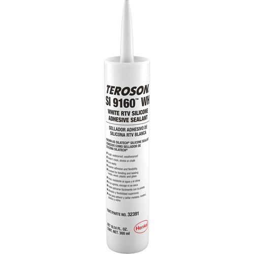 Scellant &agrave; la silicone Teroson SI 9160, Cartouche, Blanc Distribution Élite MP