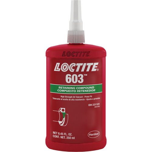 Loctite&reg; 603 Retaining Compound, 250 ml, Bottle, Green Distribution Élite MP