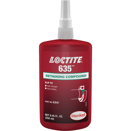 Compos&eacute; de retenue Loctite 635, 250 ml, Bouteille, Vert Distribution Élite MP