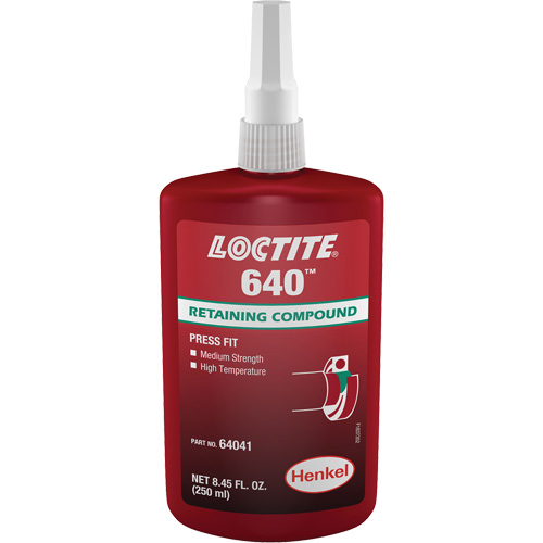 Compos&eacute; de retenue Loctite 640, 250 ml, Bouteille, Vert Distribution Élite MP