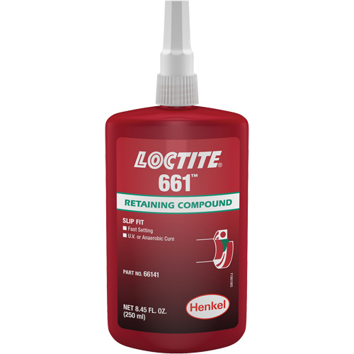 Loctite&reg; 661 Retaining Compound, 250 ml, Bottle, Yellow Distribution Élite MP
