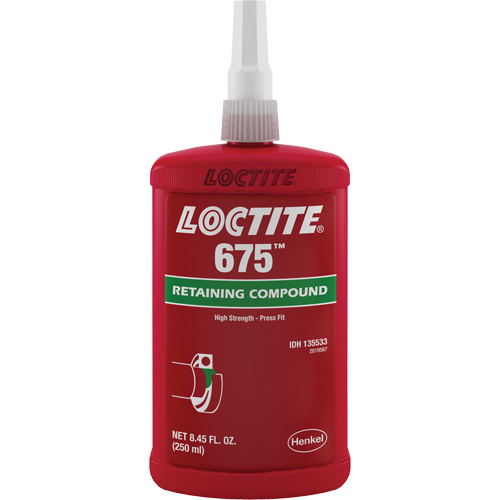 Loctite&reg; 675 Threadlocker, 250 ml, Bottle, Green Distribution Élite MP