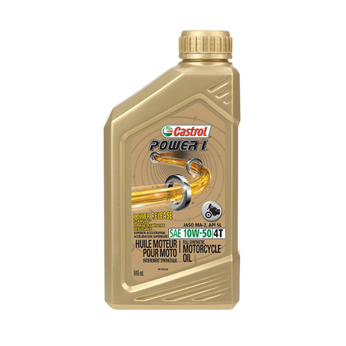 Huile pour moteur de moto 10W50 POWER 1, 946 ml, Bouteille Distribution Élite MP
