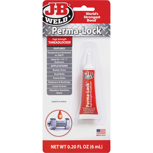 Perma-Lock Threadlocker, Red, High, 6 ml, Tube Distribution Élite MP