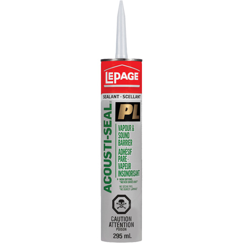 Adh&eacute;sif pare-vapeur insonorisant PL, 825 ml, Tube, Noir Distribution Élite MP