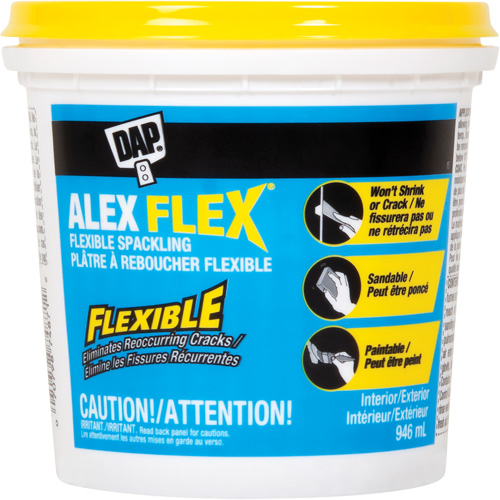 Pl&acirc;tre &agrave; reboucher flexible Alex Flex, 946 ml, Contenant en plastique Distribution Élite MP