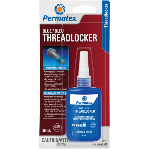 Threadlocker, Blue, Medium, 36 ml, Bottle Distribution Élite MP