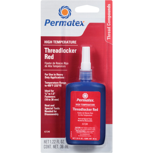 High Temperature Threadlocker, Red, High, 36 ml, Bottle Distribution Élite MP