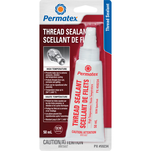 Scellant pour filetage haute temp&eacute;rature, Bouteille, 50 ml, -54° C - 204° C/-65° F - 400° F Distribution Élite MP