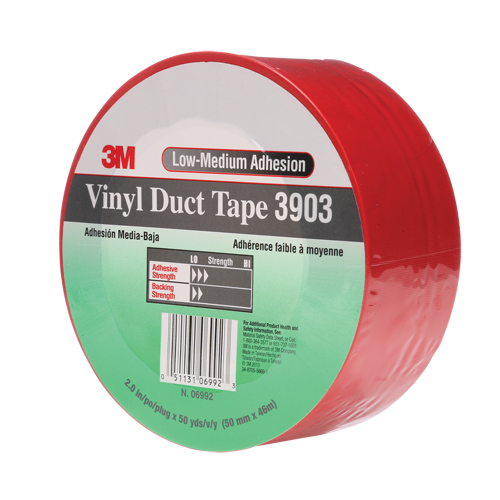 Rubans adh&eacute;sifs en vinyle 3903, 48 mm (2") la x 46 m (151') lo, 6,5 mils, Rouge Distribution Élite MP
