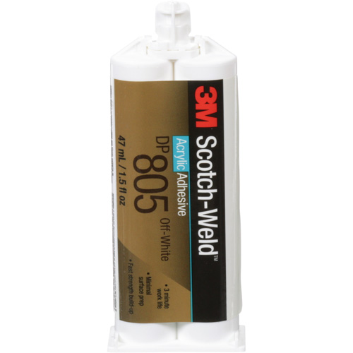 Adh&eacute;sif acrylique Scotch-Weld, Deux composants, Cartouche double, 1,6 oz liq., Blanc cass&eacute; Distribution Élite MP