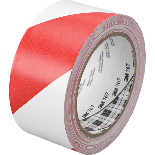 Hazard Warning Tape 767, 50.8 mm (2") x 33 m (108'), Red/White Distribution Élite MP
