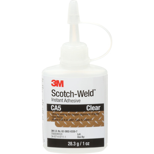 Scotch-Weld Instant Adhesive CA5, Clear, Bottle, 1 oz. Distribution Élite MP