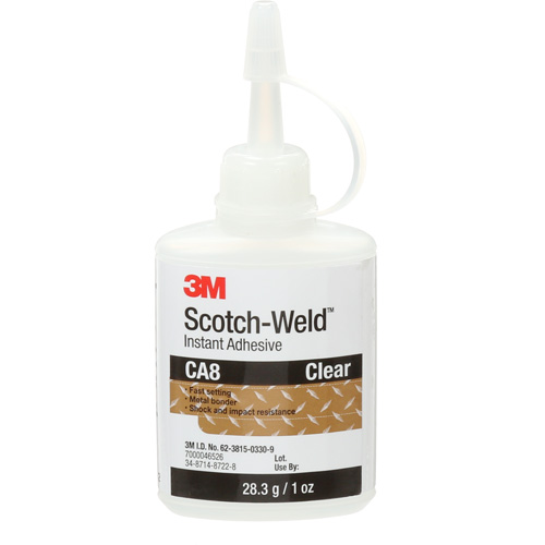 Scotch-Weld Instant Adhesive CA8, Clear, Bottle, 1 oz. Distribution Élite MP