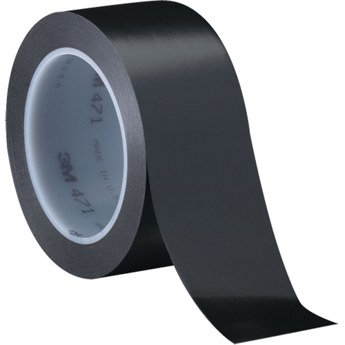 Ruban en vinyle 471, 12 mm (1/2") la x 32,9 m (108') lo, 5,3 mils, Noir Distribution Élite MP