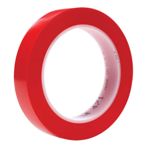 Ruban en vinyle 471, 19 mm (3/4") la x 32,9 m (108') lo, 5,3 mils, Rouge Distribution Élite MP