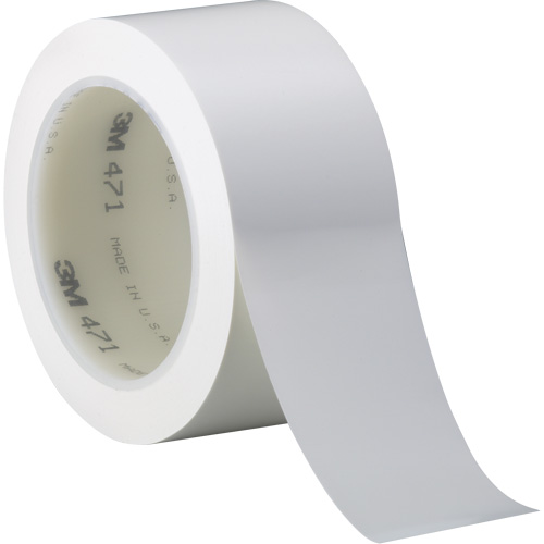 471 Vinyl Tape, 38 mm (1-1/2") W x 32.9 m (108') L, 5.2 mils, White Distribution Élite MP