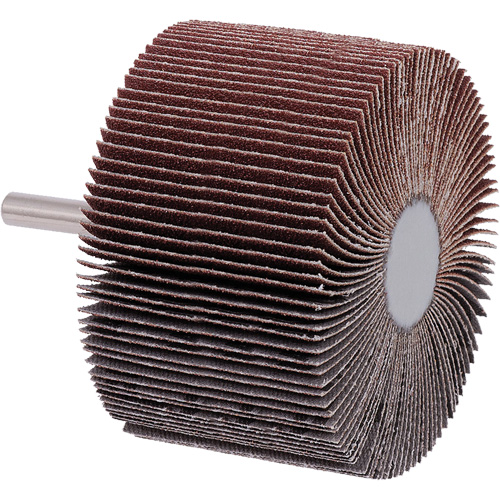 Mounted Flap Wheel, A80 Grit, 3" x 2" x 1/4" Distribution Élite MP