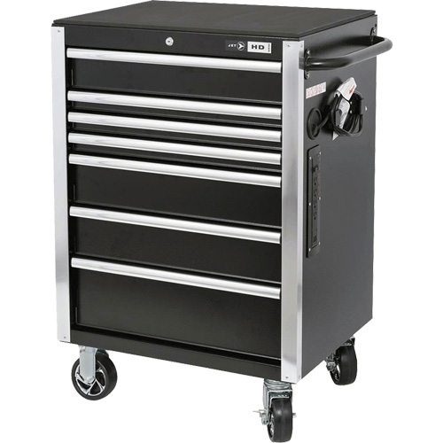 HDRC2807 HD Series Roller Cabinet, 7 Drawers, 27-4/5" W x 21-27/50" D x 40-31/100" H, Black Distribution Élite MP