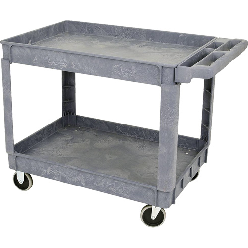 JPTC-3624 Heavy-Duty Polypropylene Shop Cart, 2 Tiers, 46" W x 25-1/2" D x 33-1/4" H, 500 lbs. Cap. Distribution Élite MP