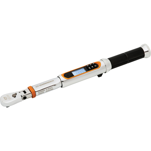 Cl&eacute; dynamom&eacute;trique &agrave; t&ecirc;te flexible 120XP avec angle, &eacute;lectronique, Entraînement 3/8" carr&eacute;, 120 - 1200 lb-pi Distribution Élite MP