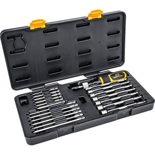 20 Pc. 1/4" Drive Torque Screwdriver Set, 10 - 50 in. lbs. Torque Range, 16" Length Distribution Élite MP