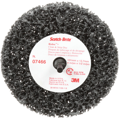 Disque de nettoyage et de d&eacute;capage Clean and Strip Roloc Scotch-Brite, 4" dia., Grain Extra grossier, Carbure de silicium Distribution Élite MP