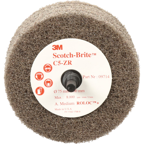 Disque de tronçonnage et de polissage Scotch-Brite, 75 mm x 30 mm, Arbre de 20 mm, Oxyde d'aluminium, 7500 Tr/min Distribution Élite MP