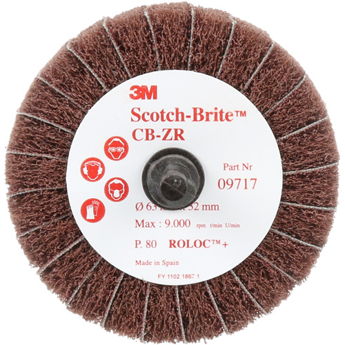Scotch-Brite Combi-Wheel, 2-1/2" Dia., 80 Grit, Aluminum Oxide Distribution Élite MP