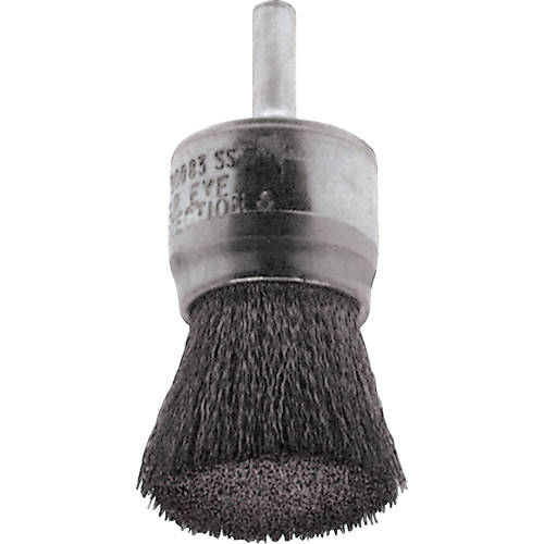 Brosses mont&eacute;es &agrave; fils cr&ecirc;p&eacute;s, 1/2", Fils 0,02", Tige 1/4" Distribution Élite MP