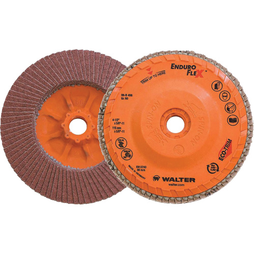 Enduro-Flex Flap Disc, 4-1/2" x 5/8"-11, Type 27, 60 Grit, Zirconia Alumina Distribution Élite MP