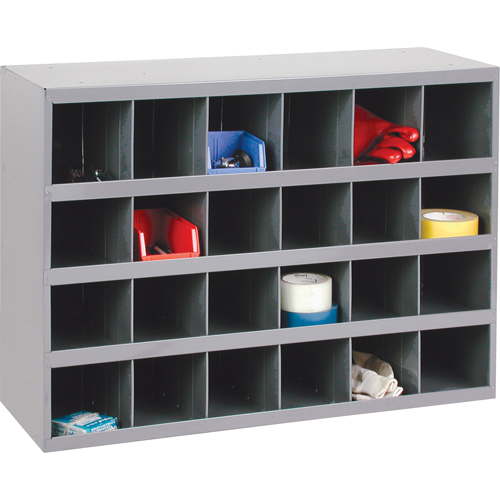 Steel Storage Bin Cabinet, 33-3/4" W x 12" D x 23-7/8" H, Grey Distribution Élite MP