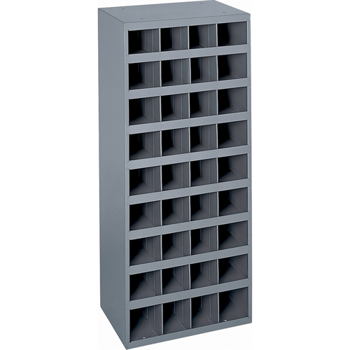 Steel Storage Bin Cabinet, 17-7/8" W x 12" D x 42" H, Grey Distribution Élite MP