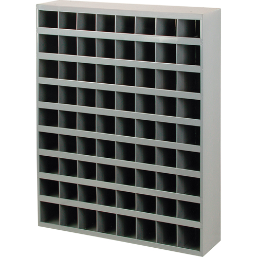 Steel Storage Bin Cabinet, 33-3/4" W x 8-1/2" D x 42" H, Grey Distribution Élite MP