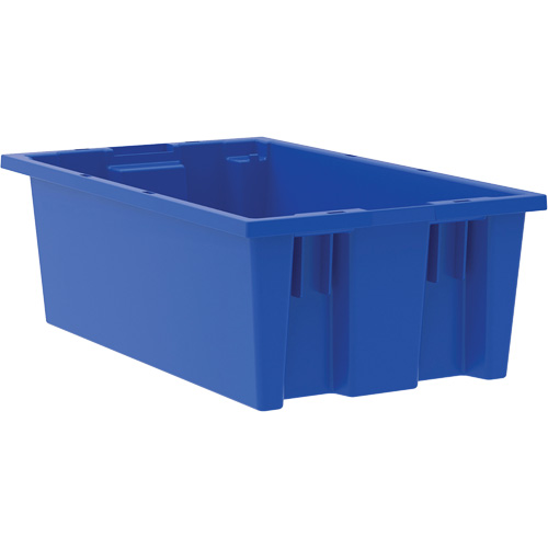 Nesting and Stacking Tote, 6" x 11" x 18", Blue Distribution Élite MP